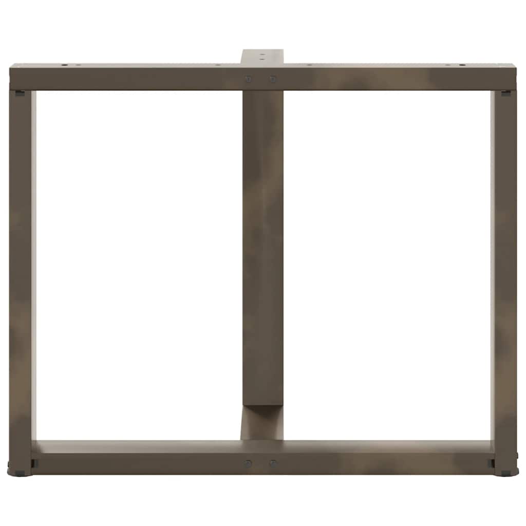 Spisebordben T-formet 2 stk svart 100x35x(72-73) cm stål