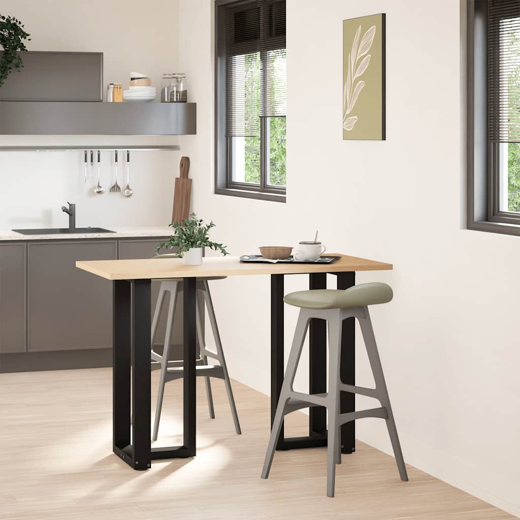 Barbordben T-formet 2 stk svart 40x35x(90-91) cm stål