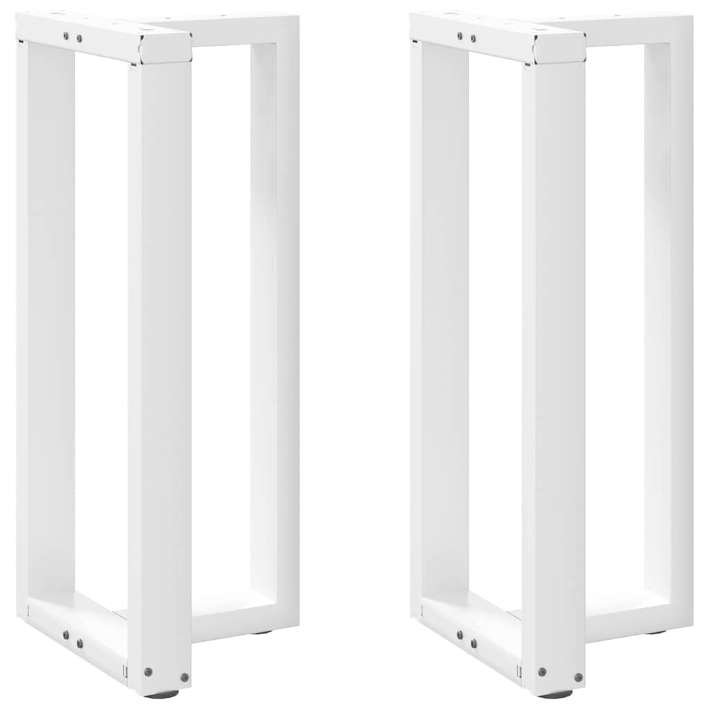 Barbordben T-formet 2 stk hvit 40x35x(90-91) cm stål