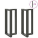 Barbordben T-formet 2 stk antrasitt 40x35x(90-91) cm stål