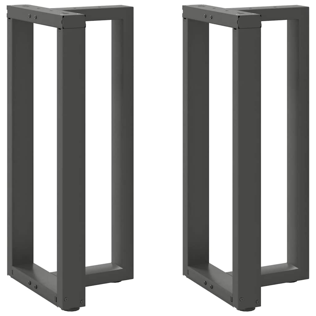 Barbordben T-formet 2 stk antrasitt 40x35x(90-91) cm stål