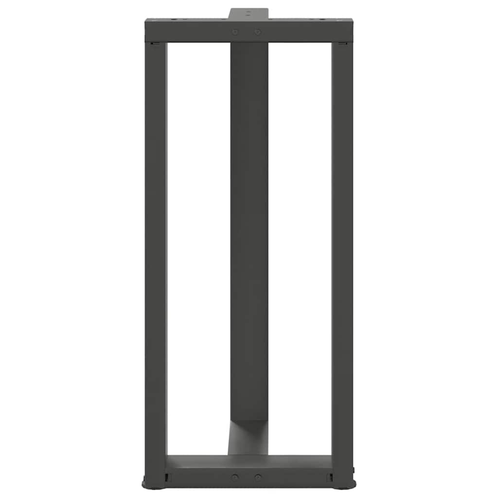 Barbordben T-formet 2 stk antrasitt 40x35x(90-91) cm stål