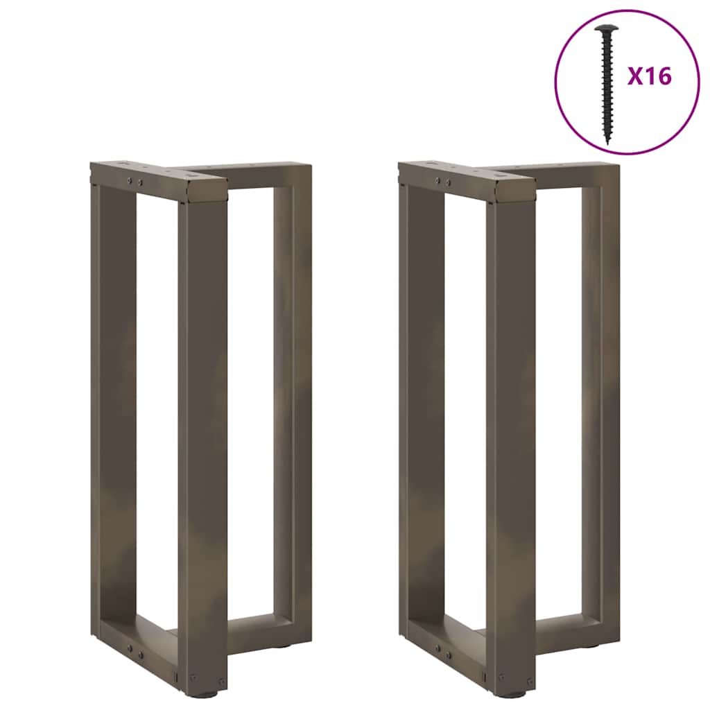 Barbordben T-formet 2 stk svart 40x35x(90-91) cm stål