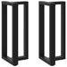 Barbordben T-formet 2 stk svart 50x35x(90-91) cm stål