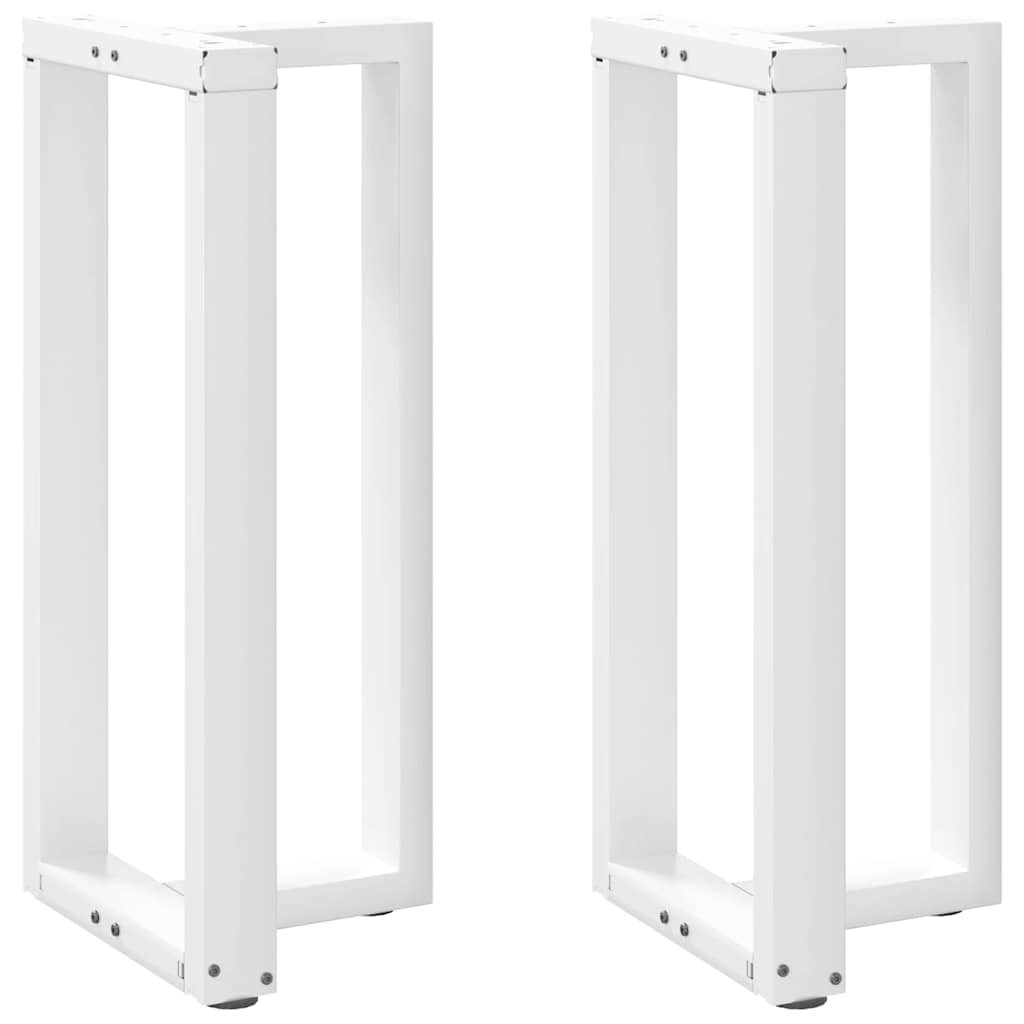 Barbordben T-formet 2 stk hvit 50x35x(90-91) cm stål