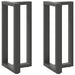 Barbordben T-formet 2 stk antrasitt 50x35x(90-91) cm stål