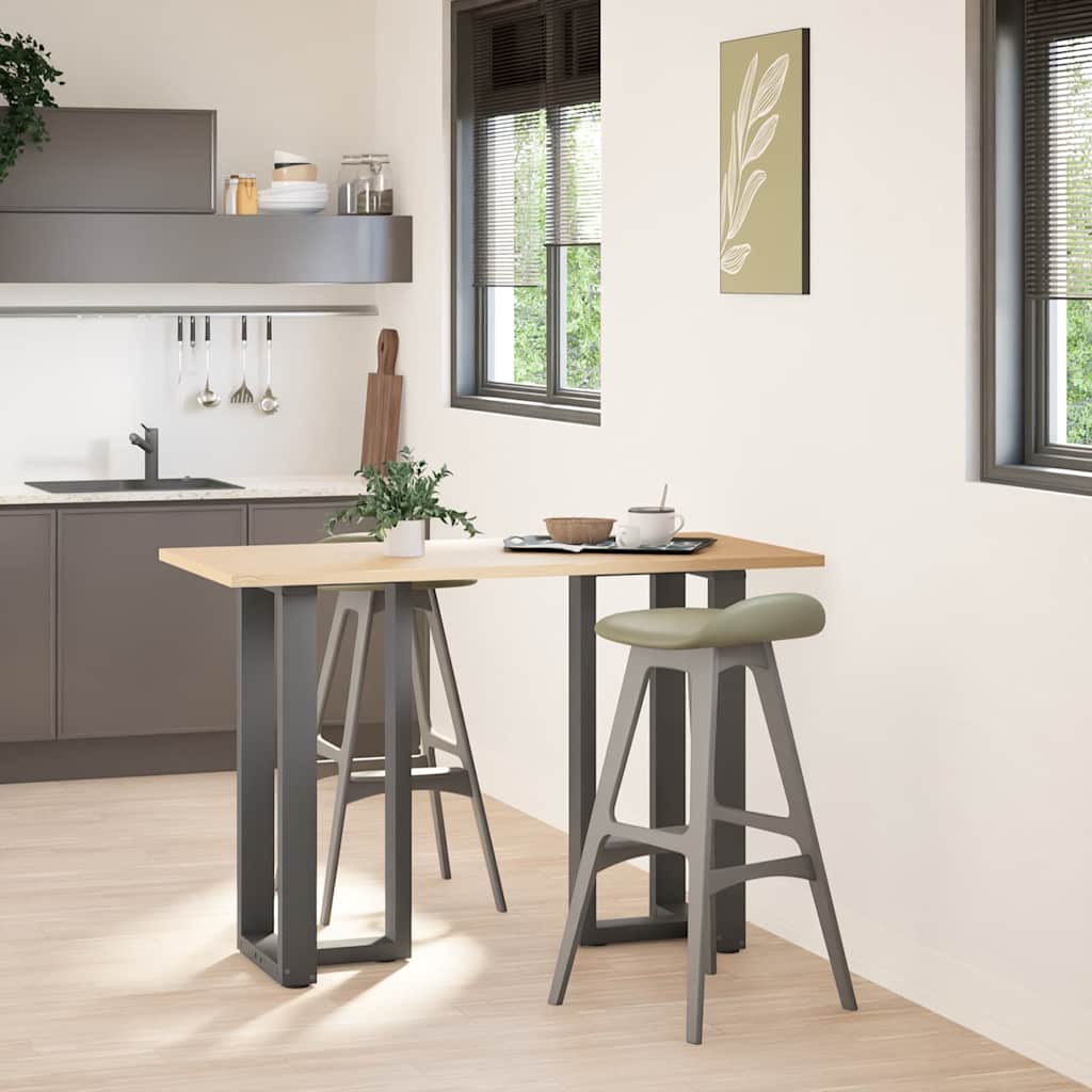 Barbordben T-formet 2 stk antrasitt 50x35x(90-91) cm stål