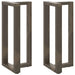 Barbordben T-formet 2 stk svart 50x35x(90-91) cm stål