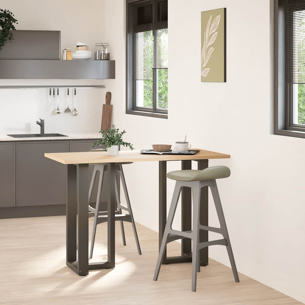 Barbordben T-formet 2 stk svart 50x35x(90-91) cm stål