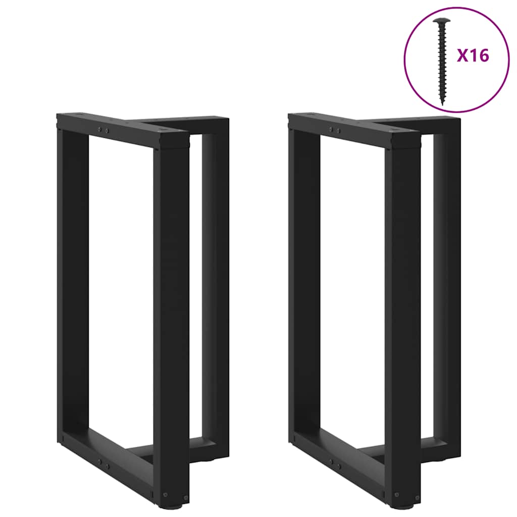 Barbordben T-formet 2 stk svart 60x35x(90-91) cm stål