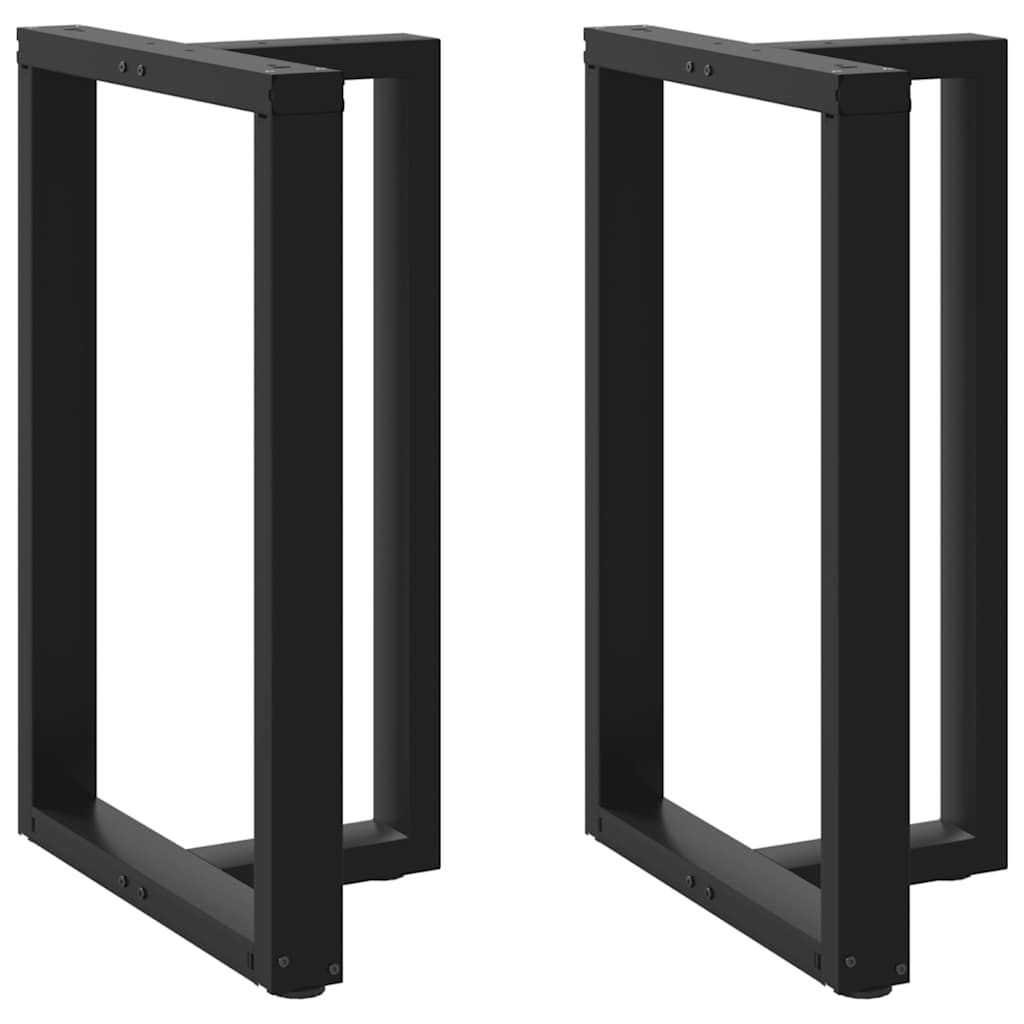 Barbordben T-formet 2 stk svart 60x35x(90-91) cm stål