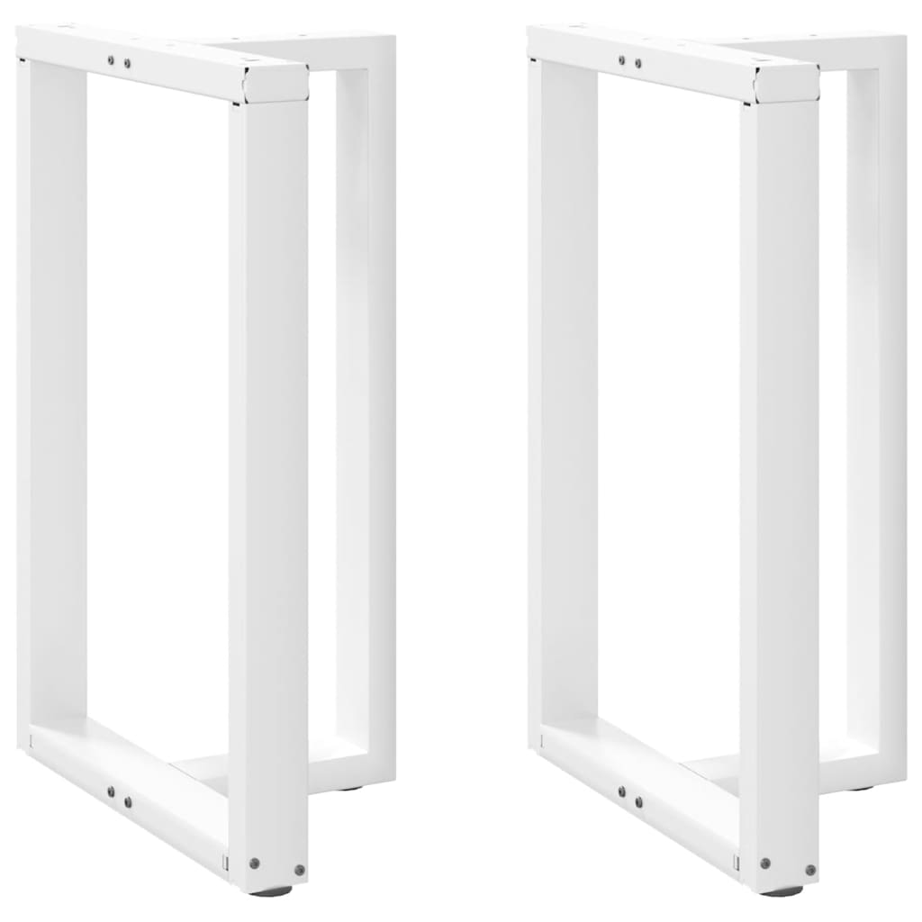 Barbordben T-formet 2 stk hvit 60x35x(90-91) cm stål