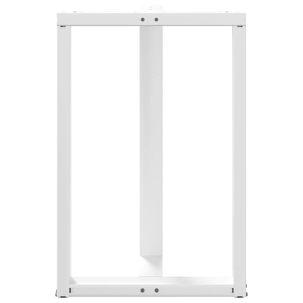 Barbordben T-formet 2 stk hvit 60x35x(90-91) cm stål