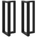 Barbordben T-formet 2 stk svart 40x35x(100-101) cm stål
