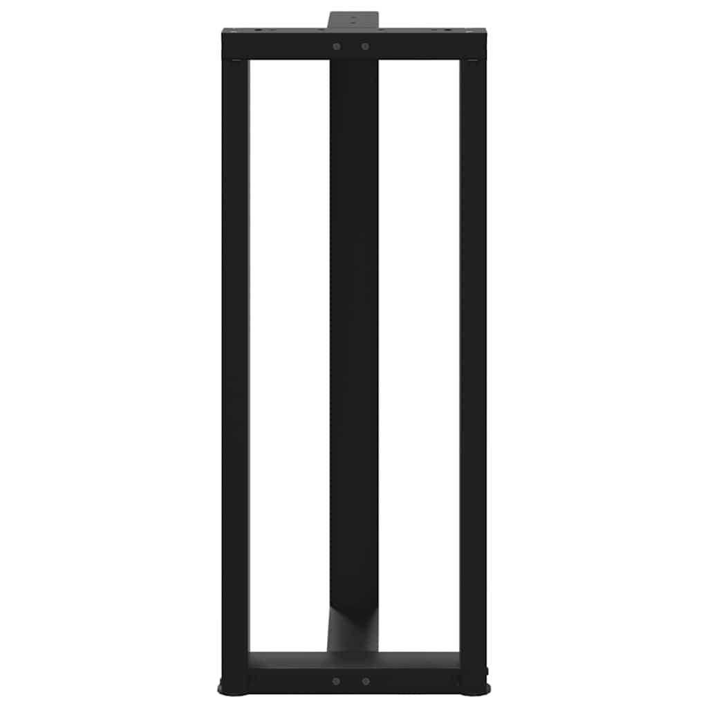 Barbordben T-formet 2 stk svart 40x35x(100-101) cm stål