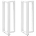 Barbordben T-formet 2 stk hvit 40x35x(100-101) cm stål