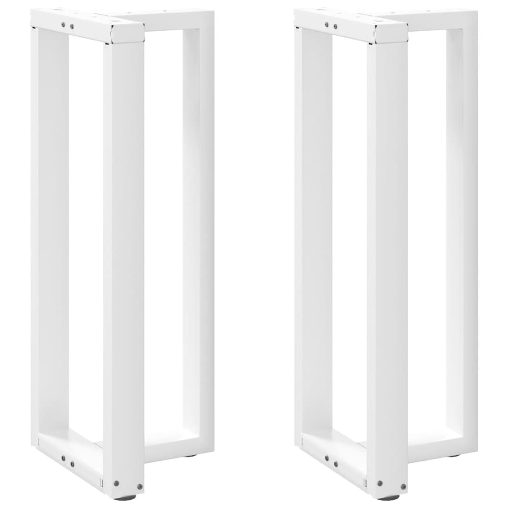 Barbordben T-formet 2 stk hvit 40x35x(100-101) cm stål