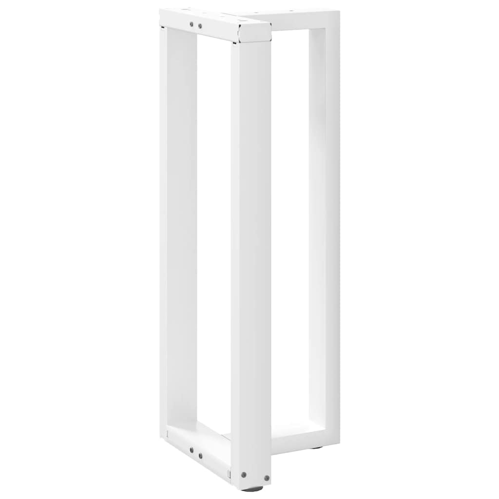 Barbordben T-formet 2 stk hvit 40x35x(100-101) cm stål