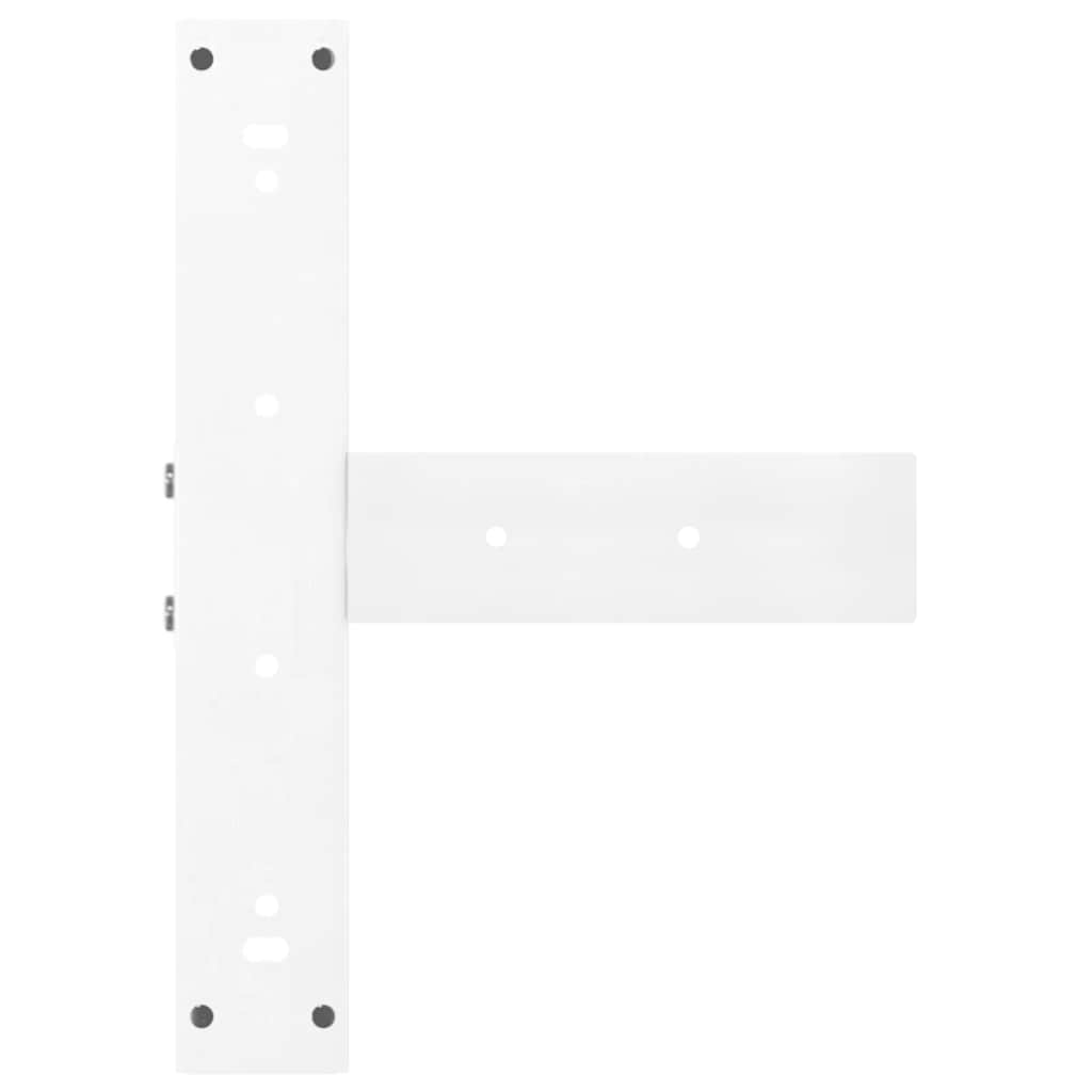 Barbordben T-formet 2 stk hvit 40x35x(100-101) cm stål