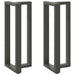 Barbordben T-formet 2 stk antrasitt 40x35x(100-101) cm stål