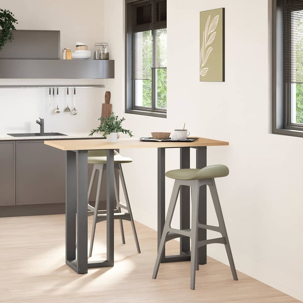 Barbordben T-formet 2 stk antrasitt 40x35x(100-101) cm stål
