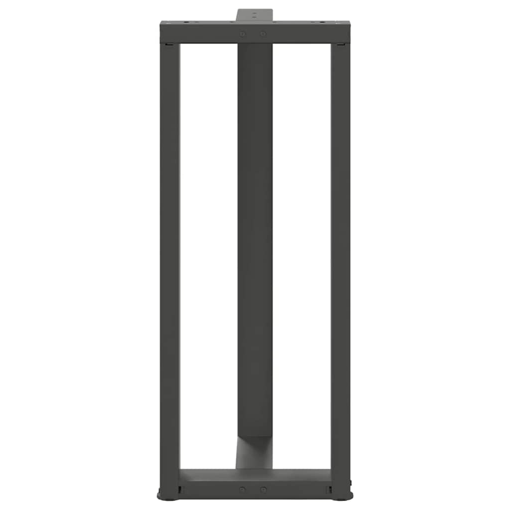 Barbordben T-formet 2 stk antrasitt 40x35x(100-101) cm stål