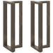 Barbordben T-formet 2 stk svart 40x35x(100-101) cm stål