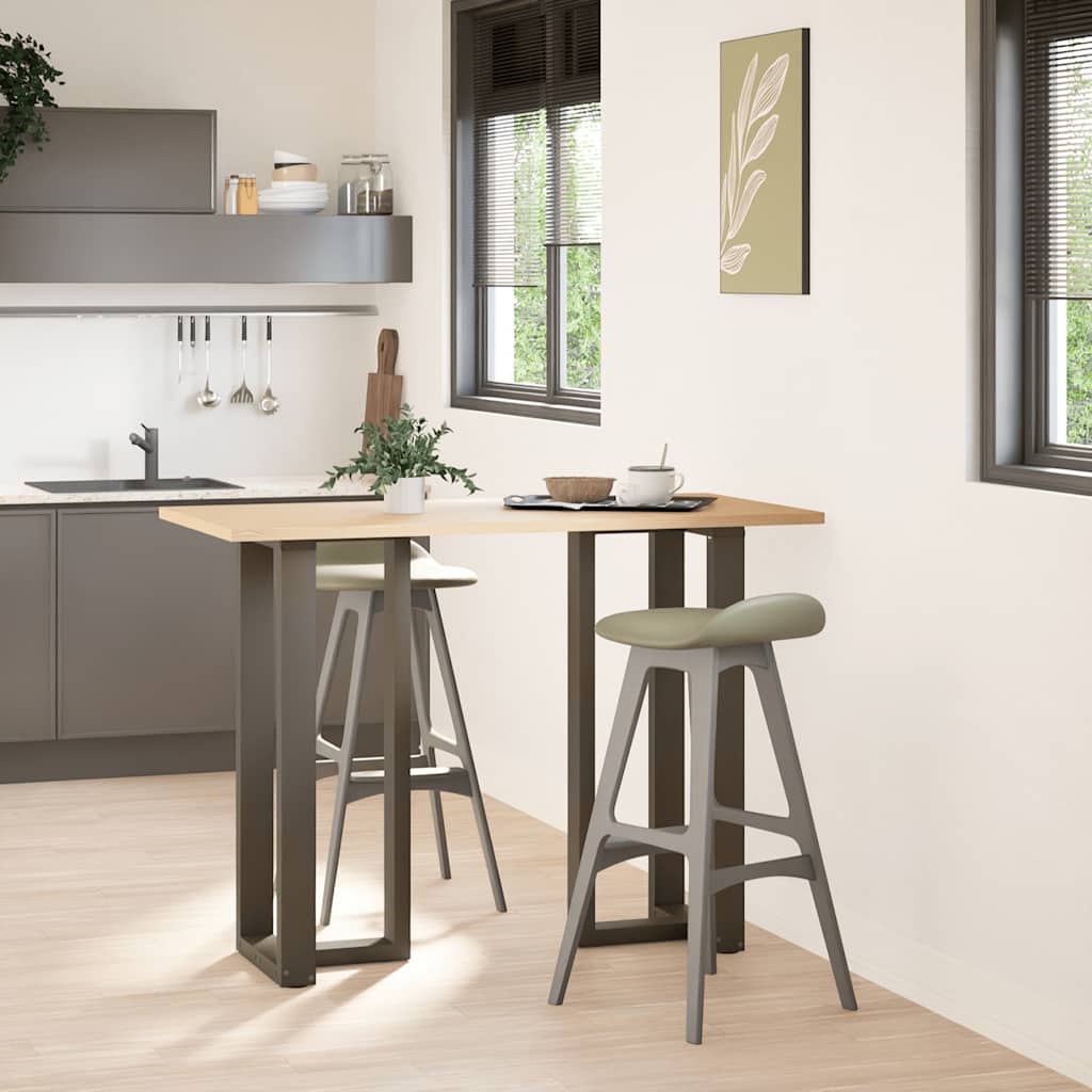 Barbordben T-formet 2 stk svart 40x35x(100-101) cm stål