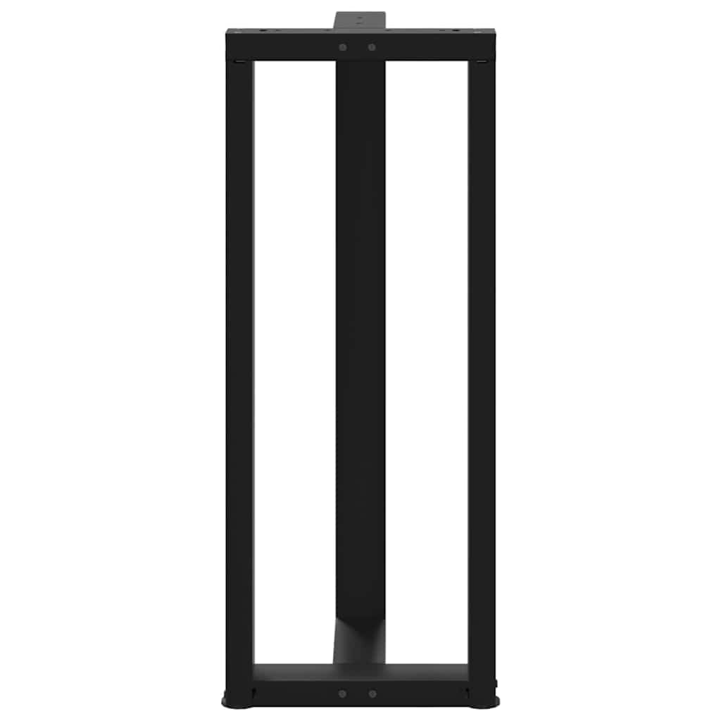 Barbordben T-formet 2 stk svart 50x35x(100-101) cm stål vidaXL