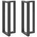 Barbordben T-formet 2 stk antrasitt 50x35x(100-101) cm stål