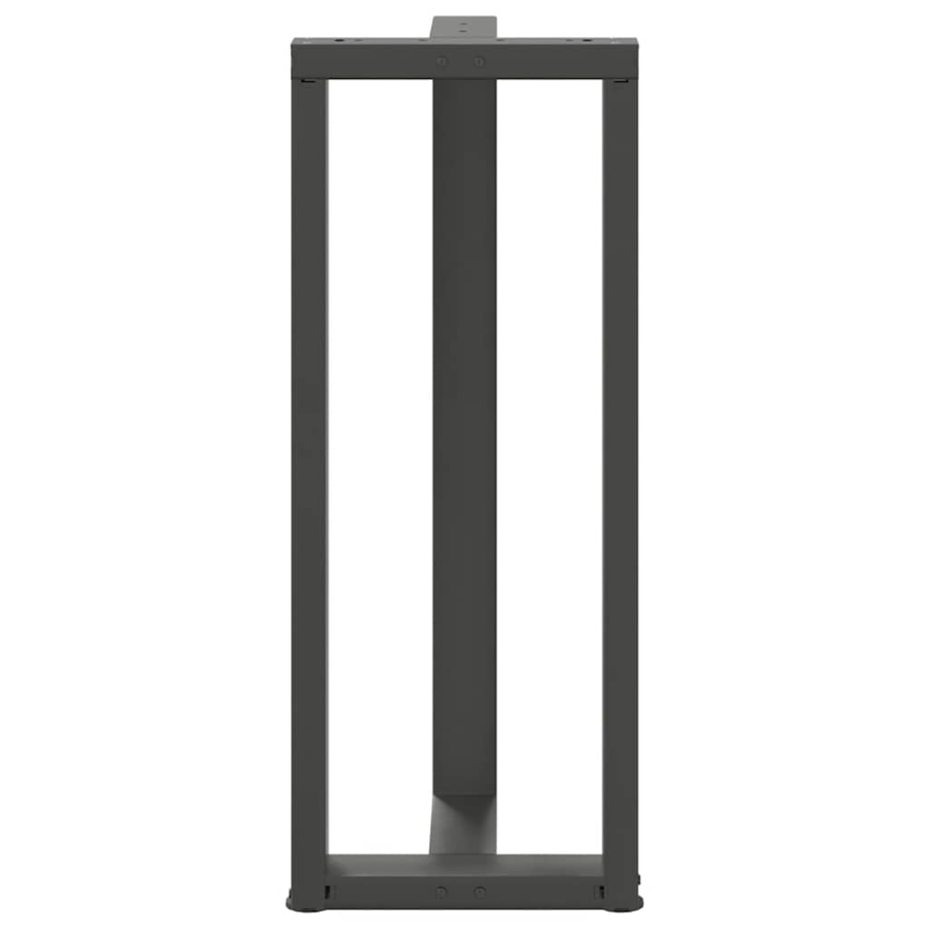 Barbordben T-formet 2 stk antrasitt 50x35x(100-101) cm stål