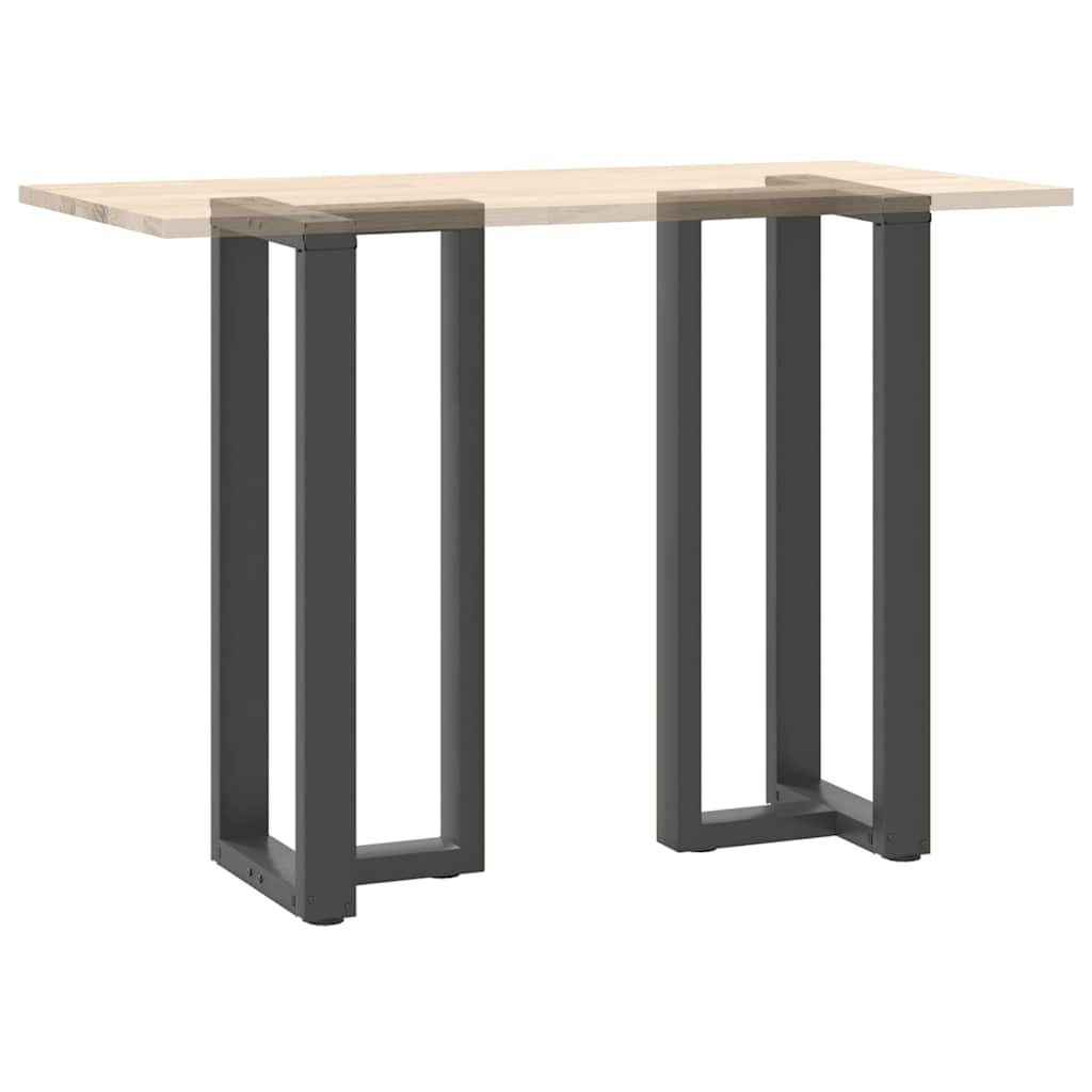 Barbordben T-formet 2 stk antrasitt 50x35x(100-101) cm stål