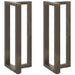 Barbordben T-formet 2 stk svart 50x35x(100-101) cm stål