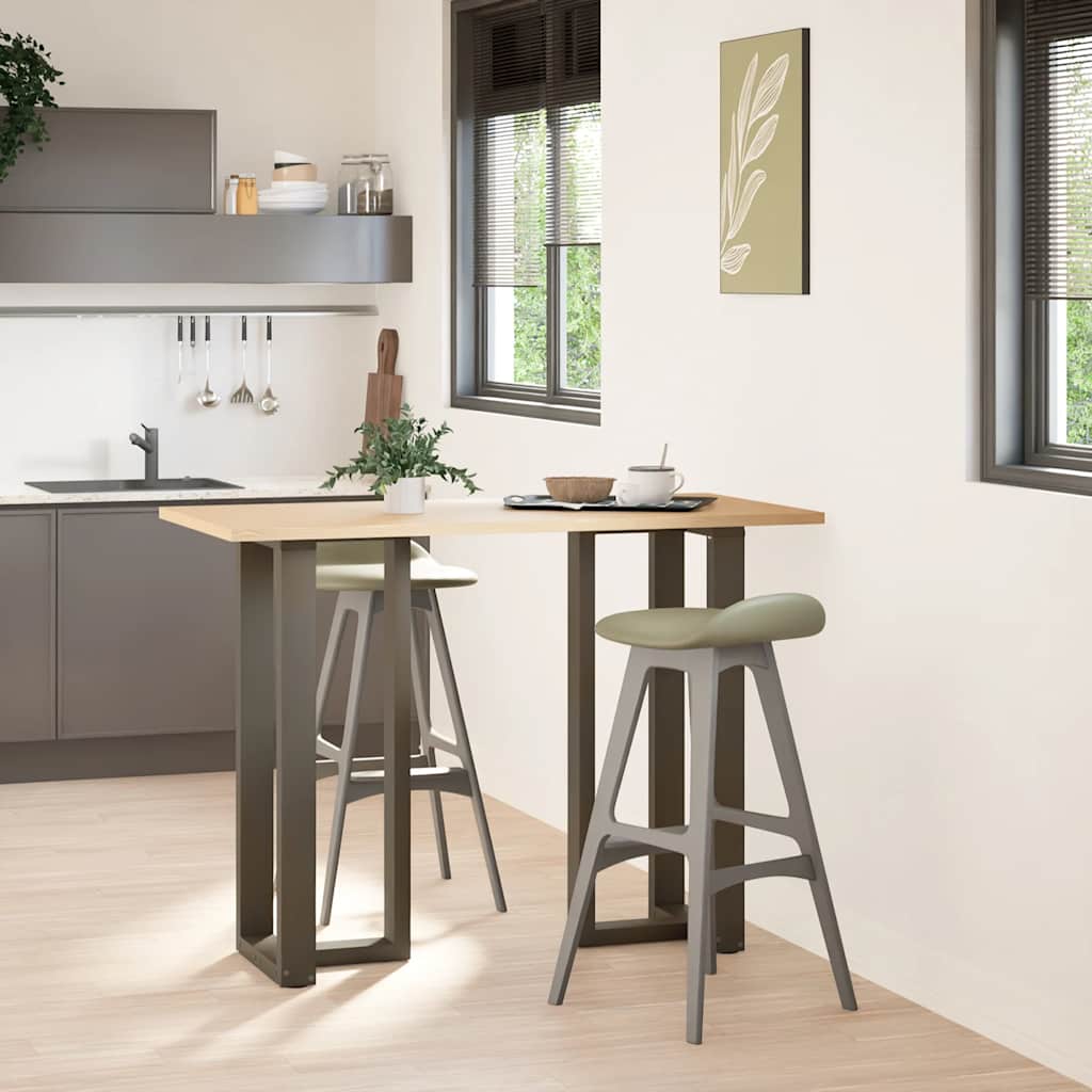 Barbordben T-formet 2 stk svart 50x35x(100-101) cm stål