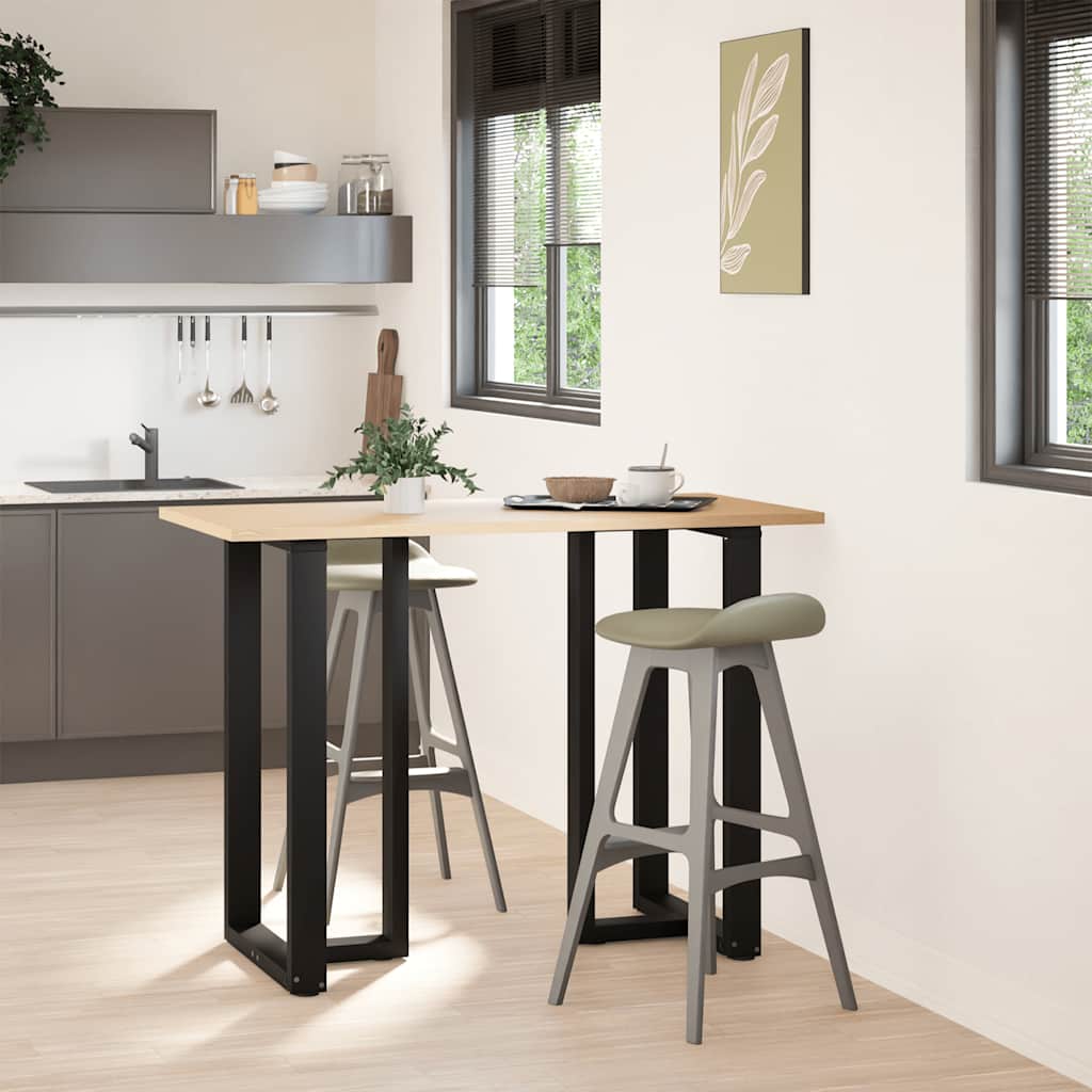 Barbordben T-formet 2 stk svart 60x35x(100-101) cm stål