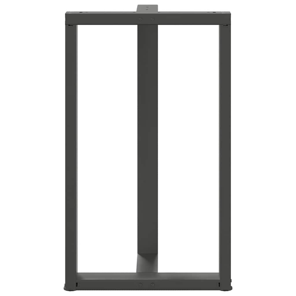 Barbordben T-formet 2 stk antrasitt 60x35x(100-101) cm stål