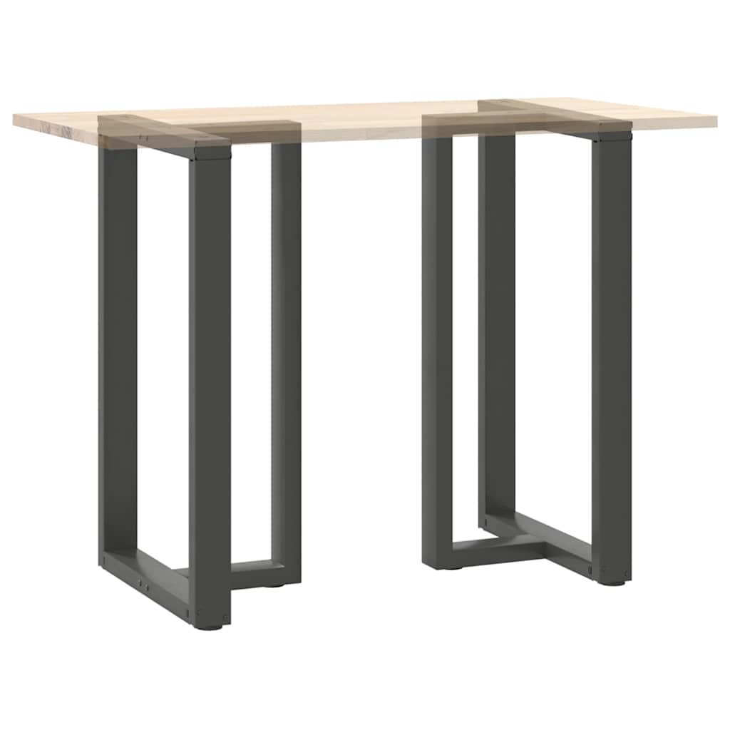 Barbordben T-formet 2 stk antrasitt 60x35x(100-101) cm stål