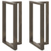 Barbordben T-formet 2 stk svart 60x35x(100-101) cm stål