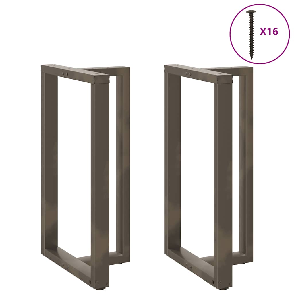 Barbordben T-formet 2 stk svart 60x35x(100-101) cm stål