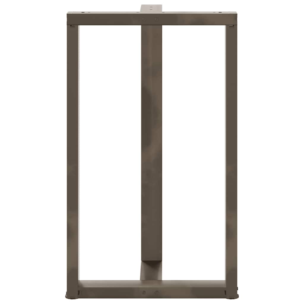 Barbordben T-formet 2 stk svart 60x35x(100-101) cm stål