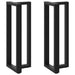 Barbordben T-formet 2 stk svart 40x35x(110-111) cm stål