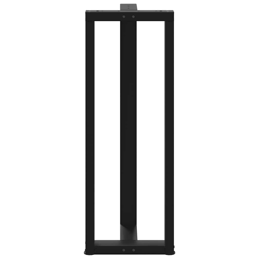 Barbordben T-formet 2 stk svart 40x35x(110-111) cm stål