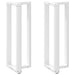 Barbordben T-formet 2 stk hvit 40x35x(110-111) cm stål