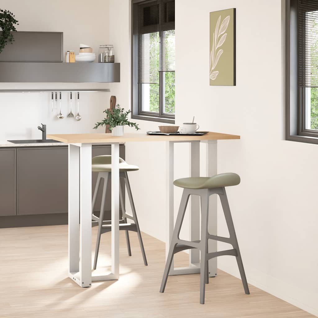 Barbordben T-formet 2 stk hvit 40x35x(110-111) cm stål