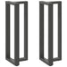 Barbordben T-formet 2 stk antrasitt 40x35x(110-111) cm stål