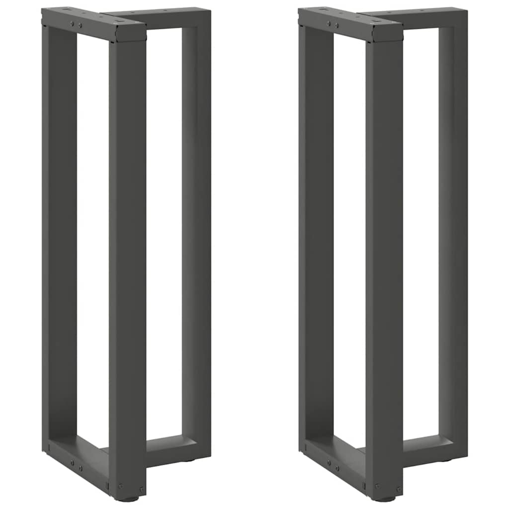 Barbordben T-formet 2 stk antrasitt 40x35x(110-111) cm stål