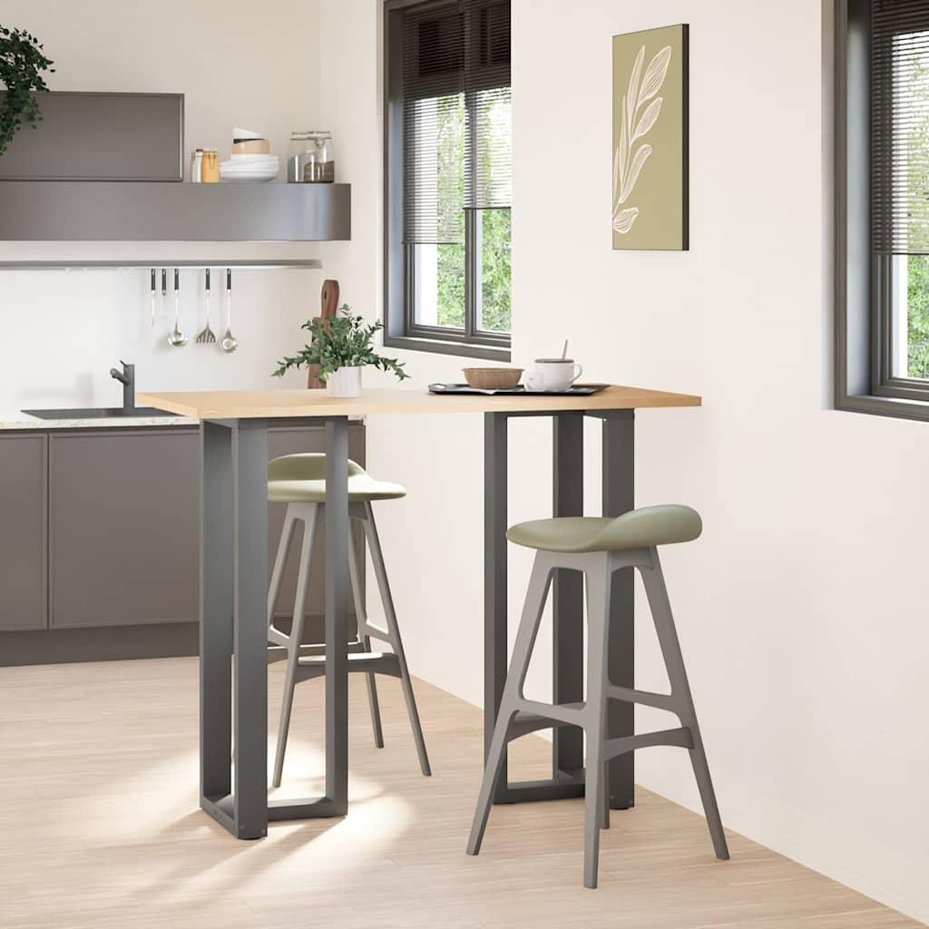 Barbordben T-formet 2 stk antrasitt 40x35x(110-111) cm stål