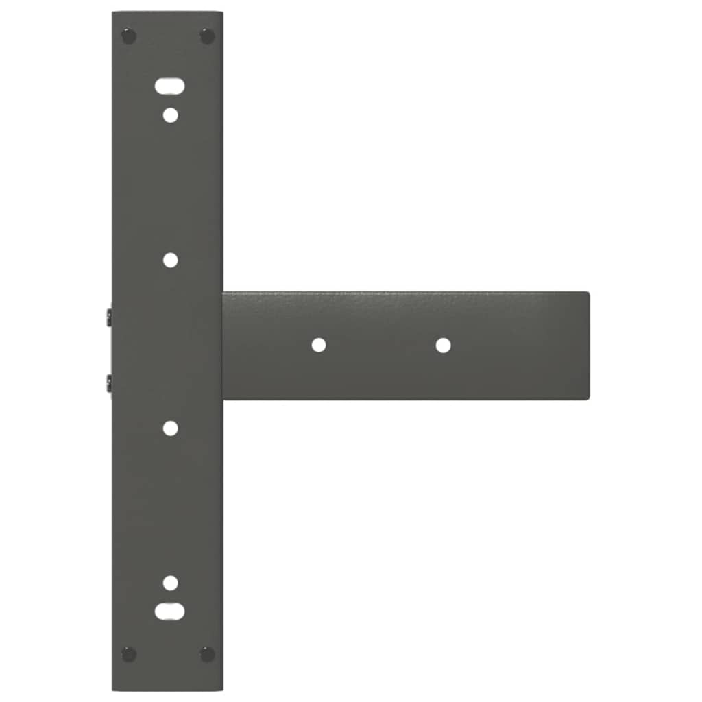 Barbordben T-formet 2 stk antrasitt 40x35x(110-111) cm stål