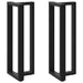 Barbordben T-formet 2 stk svart 50x35x(110-111) cm stål
