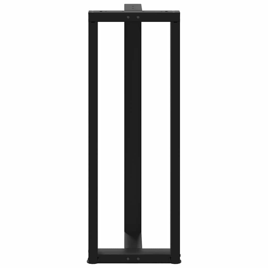 Barbordben T-formet 2 stk svart 50x35x(110-111) cm stål
